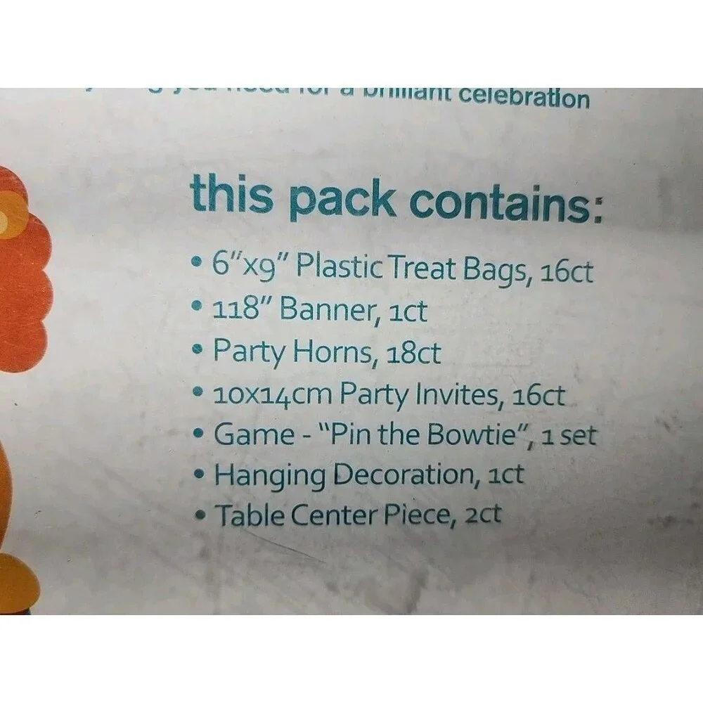 Circus Party Kit 55 Piece Decoration Kit Fun Colorful Animal Shape